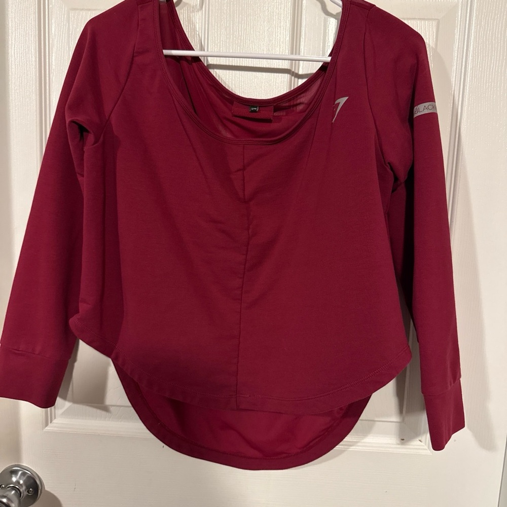Gymshark Women's Red Long Sleeve Top